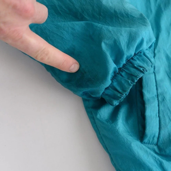 Vintage  D'Allairds Vintage Teal Zip Up Windbreaker - Picture 14 of 15